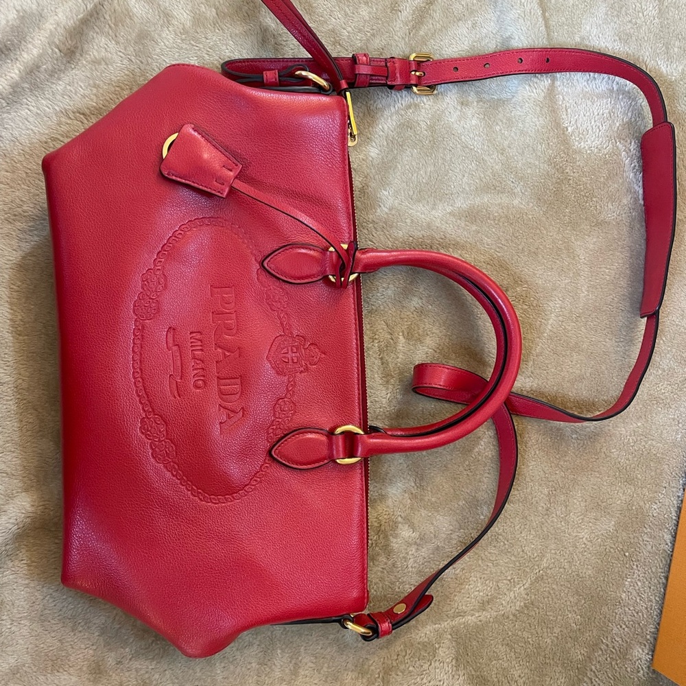Embossed prada logo Tote Two Way bag